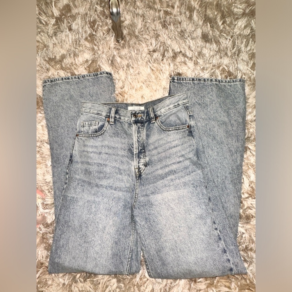 Pacsun distressed high rise bootcut jeans